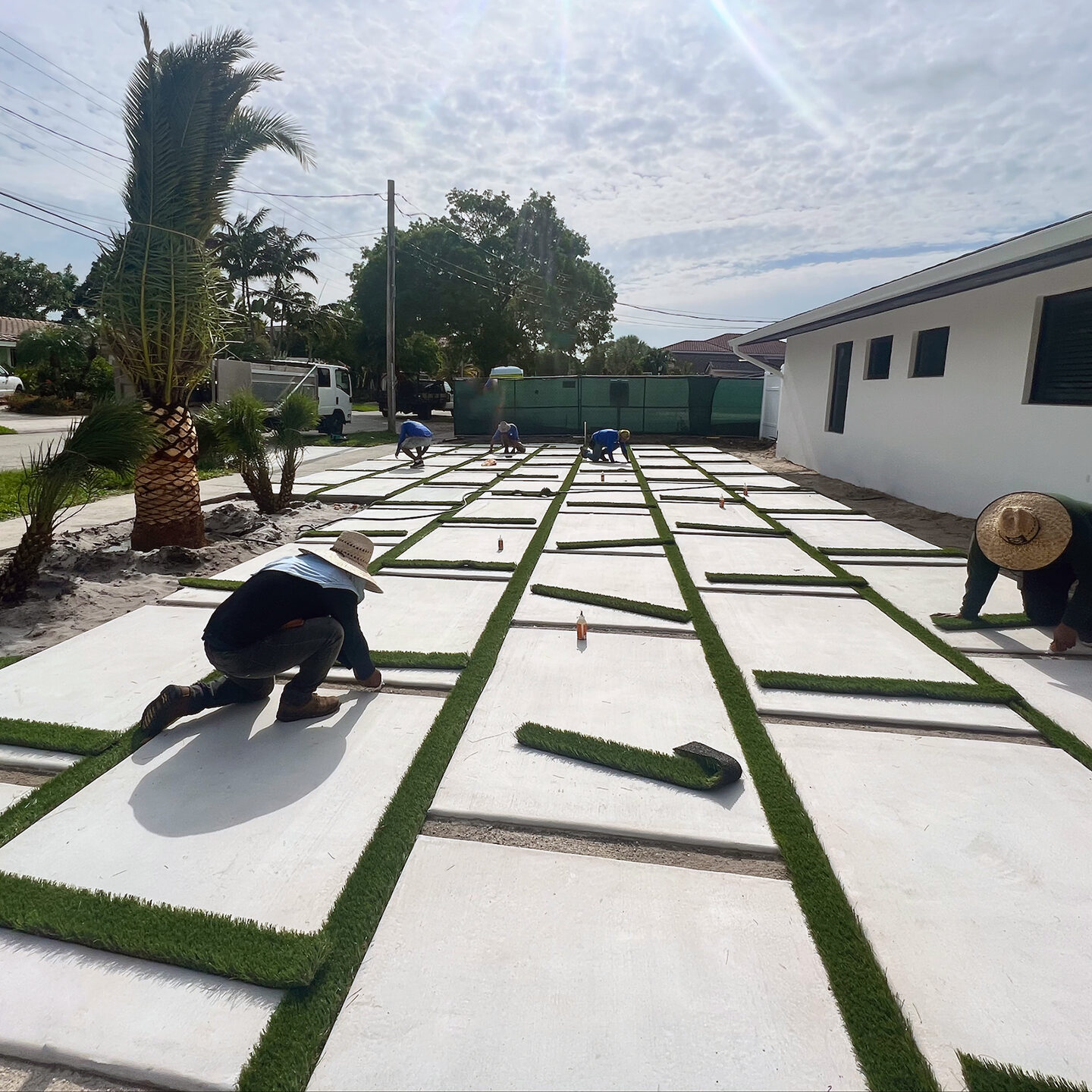 Artificial Turf Driveway Installation, Artificial Grass, Landscape - West Palm Beach, Wellington, Delray, Jupiter, Palm Beach County, Broward County, Martin County - Artificial Turf Guy