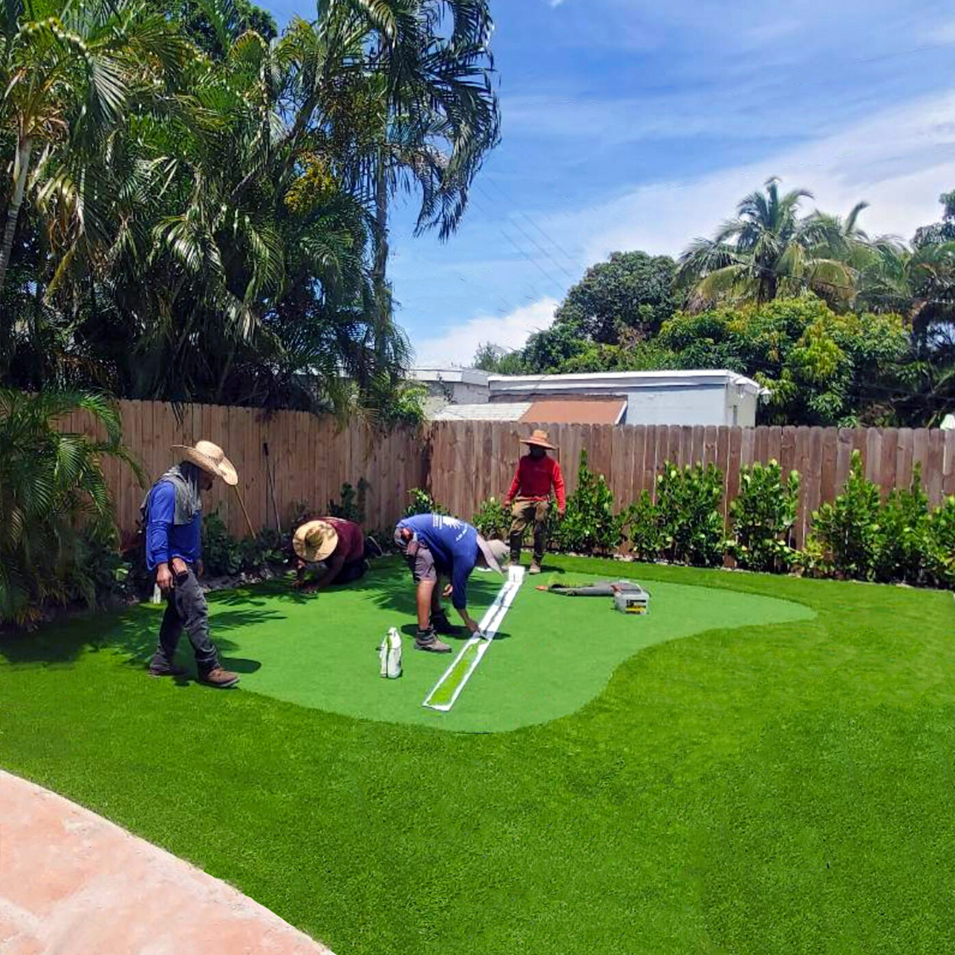 Custom Putting Green, Artificial Grass, Landscape - West Palm Beach, Wellington, Delray, Jupiter, Palm Beach County, Broward County, Martin County - Artificial Turf Guy_2